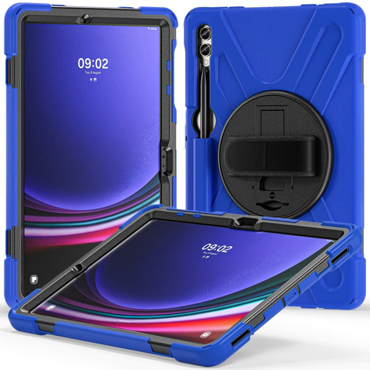 For Samsung Galaxy Tab S9+ / S8+ Rotary Handle Grab TPU + PC Tablet Case(Blue) - Galaxy Tab S9+ Cases by PMC Jewellery | Online Shopping South Africa | PMC Jewellery | Buy Now Pay Later Mobicred