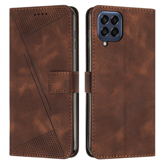 For Samsung Galaxy M33 Dream Triangle Leather Phone Case with Long Lanyard(Brown) - Galaxy Phone Cases by PMC Jewellery | Online Shopping South Africa | PMC Jewellery