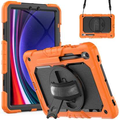 For Samsung Galaxy Tab S9 / S8 / S7 Silicone + PC Tablet Case(Orange+Black) - Galaxy Tab S9 Cases by PMC Jewellery | Online Shopping South Africa | PMC Jewellery | Buy Now Pay Later Mobicred