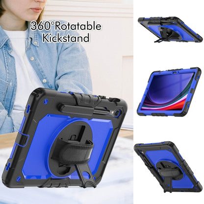 For Samsung Galaxy Tab S9 / S8 / S7 Silicone + PC Tablet Case(Black+Dark Blue) - Galaxy Tab S9 Cases by PMC Jewellery | Online Shopping South Africa | PMC Jewellery | Buy Now Pay Later Mobicred