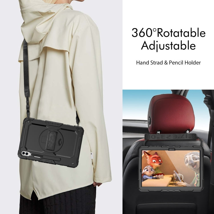 For Samsung Galaxy Tab S10+ / S9+ / S9 FE+ Silicone + PC Tablet Case(Black) - Galaxy Tab S9+ Cases by PMC Jewellery | Online Shopping South Africa | PMC Jewellery | Buy Now Pay Later Mobicred