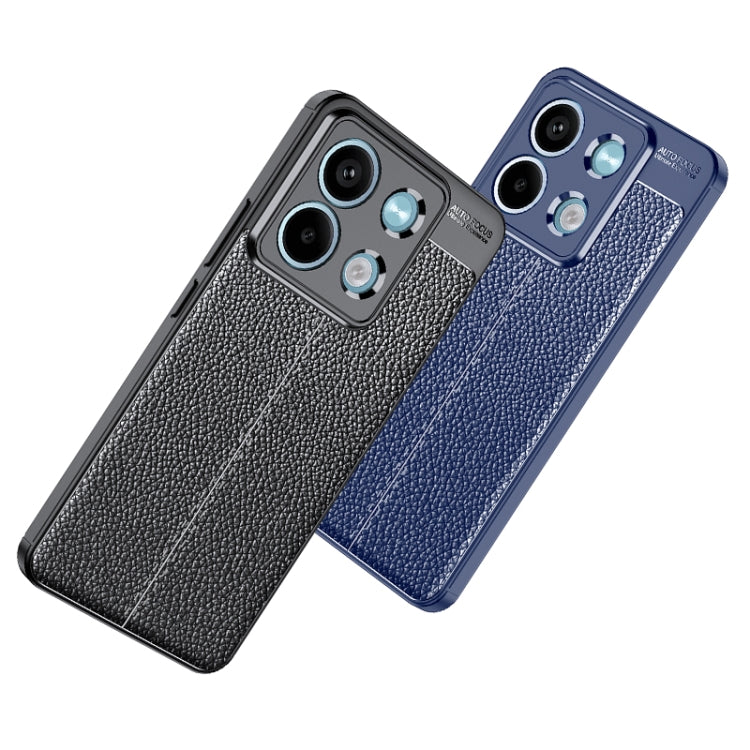 For Xiaomi Redmi Note 13 Litchi Texture Shockproof TPU Phone Case(Black) - Note 13 Cases by PMC TechLife | Online Shopping South Africa | PMC TechLife | Buy Now Pay Later Mobicred