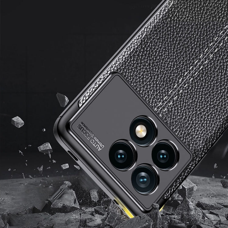 For Xiaomi Redmi K70E Litchi Texture Shockproof TPU Phone Case(Black) - K70E Cases by PMC Jewellery | Online Shopping South Africa | PMC Jewellery | Buy Now Pay Later Mobicred