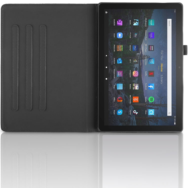 For Amazon Kindle Fire HD10 2021 Tree Life Embossed Rotation Leather Tablet Case(Black) - Amazon by PMC TechLife | Online Shopping South Africa | PMC TechLife | Buy Now Pay Later Mobicred