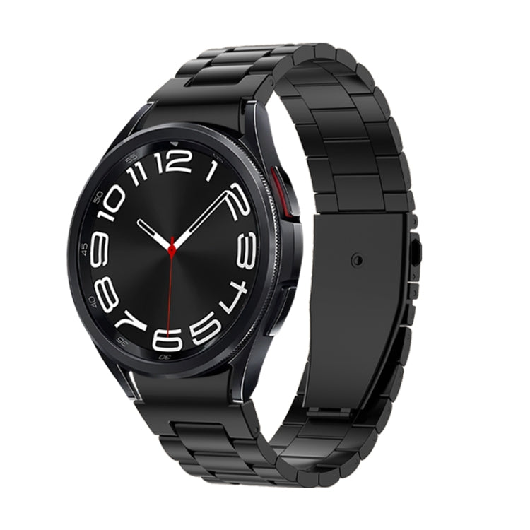 For Samsung Galaxy Watch 6 Three Strains Metal Watch Band(Black) - Watch Bands by PMC TechLife | Online Shopping South Africa | PMC TechLife