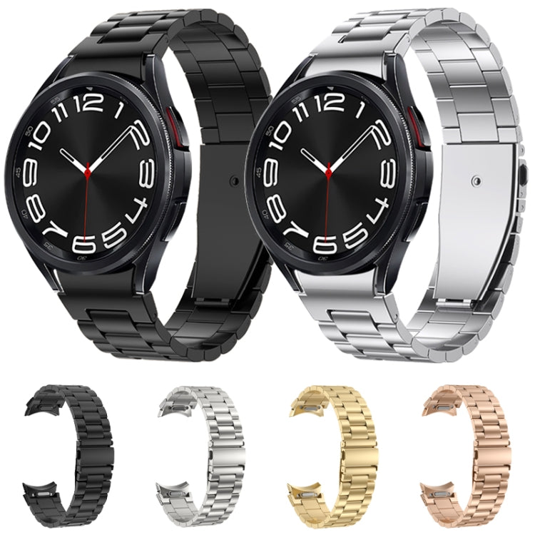 For Samsung Galaxy Watch 6 Three Strains Metal Watch Band(Silver) - free shipping - PMC TechLife - Order now!