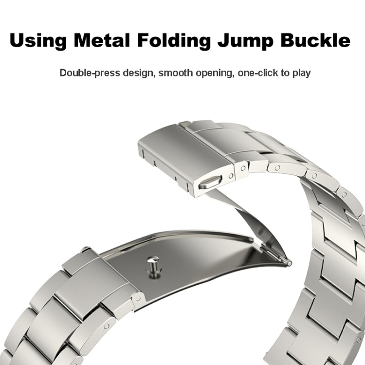 For Samsung Galaxy Watch 6 Three Strains Metal Watch Band(Black) - Watch Bands by PMC TechLife | Online Shopping South Africa | PMC TechLife