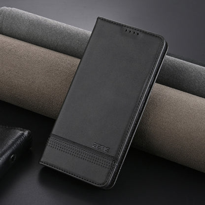 For OPPO Reno12 F 4G AZNS Magnetic Calf Texture Flip Leather Phone Case(Black) - Reno12 F Cases by AZNS | Online Shopping South Africa | PMC Jewellery | Buy Now Pay Later Mobicred