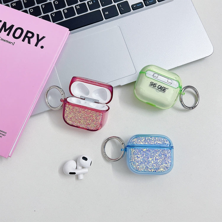 For AirPods 3 Flash Diamond Epoxy Bluetooth Earphone Protective Case(Purple) - For AirPods 3 by PMC Jewellery | Online Shopping South Africa | PMC Jewellery | Buy Now Pay Later Mobicred