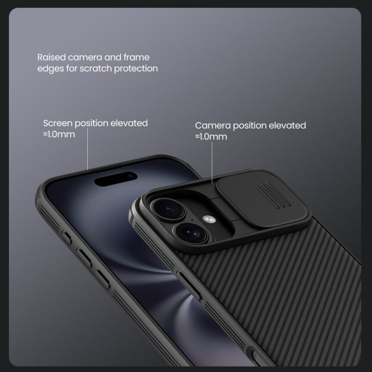 For iPhone 16 Plus NILLKIN CamShield Pro PC Phone Case(Black) - free shipping - PMC Jewellery - Order now!