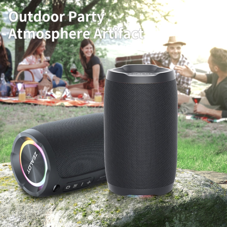 Zealot S49 Outdoor Portable Wireless Bluetooth Speaker with RGB Light(Black) - free shipping - PMC Jewellery - Order now!