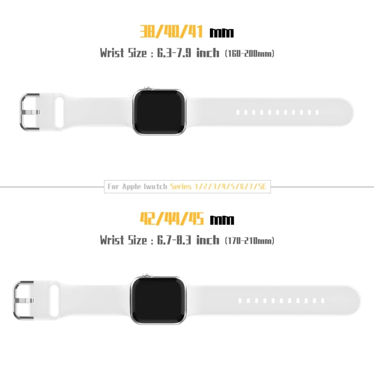 For Apple Watch Series 7 41mm Pin Buckle Silicone Watch Band(White) - free shipping - PMC TechLife - Order now!