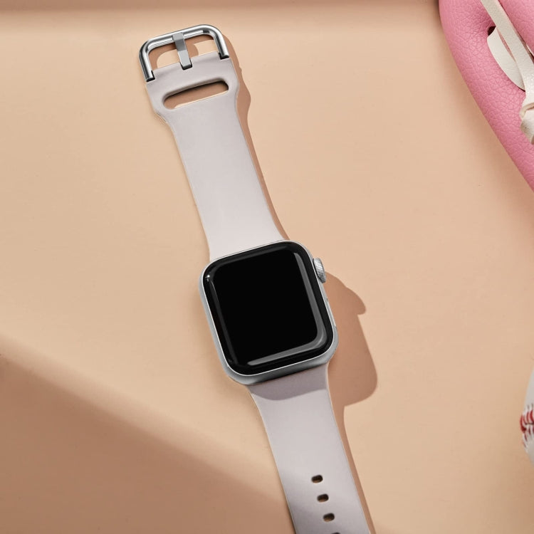 For Apple Watch Series 7 41mm Pin Buckle Silicone Watch Band(Starlight) - free shipping - PMC TechLife - Order now!