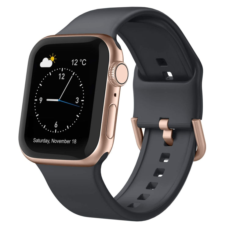 For Apple Watch SE 40mm Pin Buckle Silicone Watch Band(Dark Grey) - free shipping - PMC TechLife - Order now!