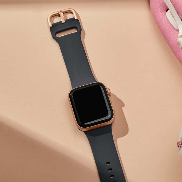For Apple Watch Series 2 38mm Pin Buckle Silicone Watch Band(Dark Grey) - free shipping - PMC TechLife - Order now!