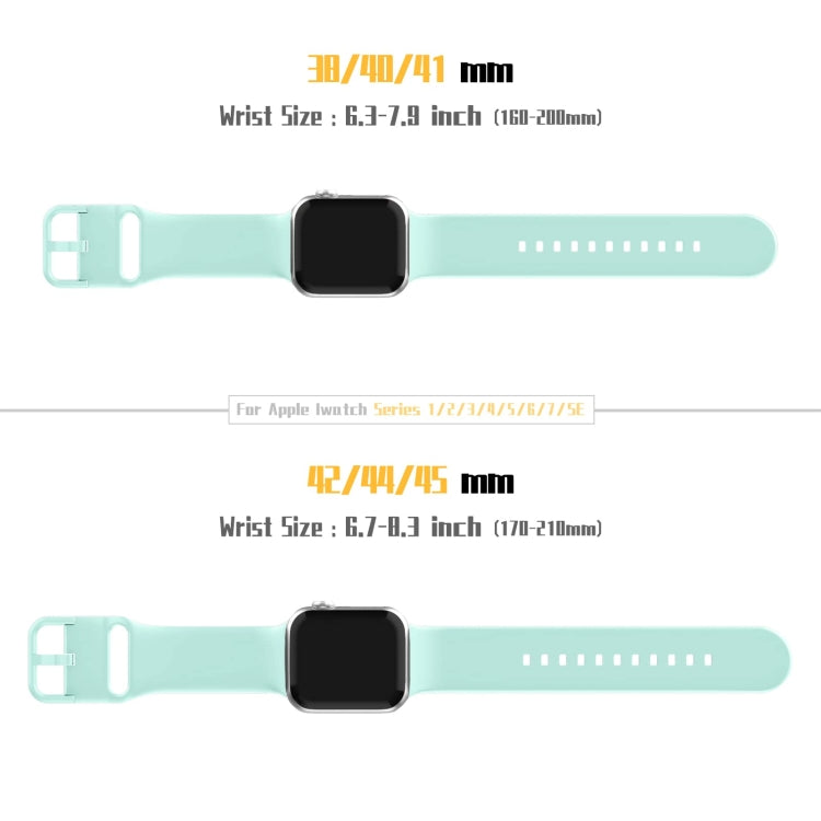 For Apple Watch 42mm Pin Buckle Silicone Watch Band(Mint Green) - free shipping - PMC TechLife - Order now!