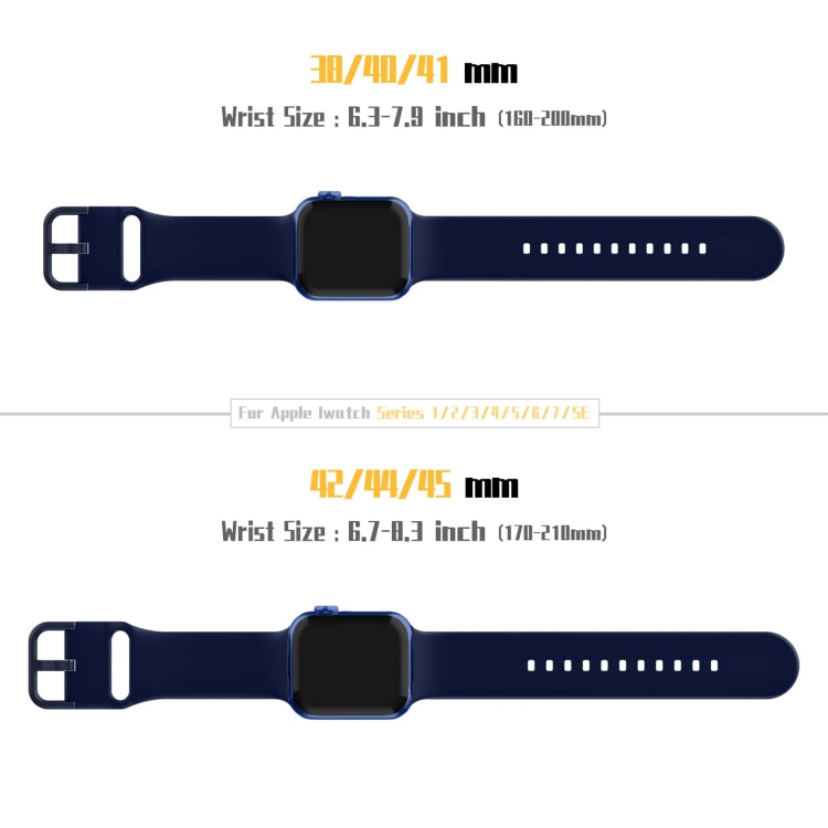 For Apple Watch 42mm Pin Buckle Silicone Watch Band(Midnight Blue) - free shipping - PMC TechLife - Order now!