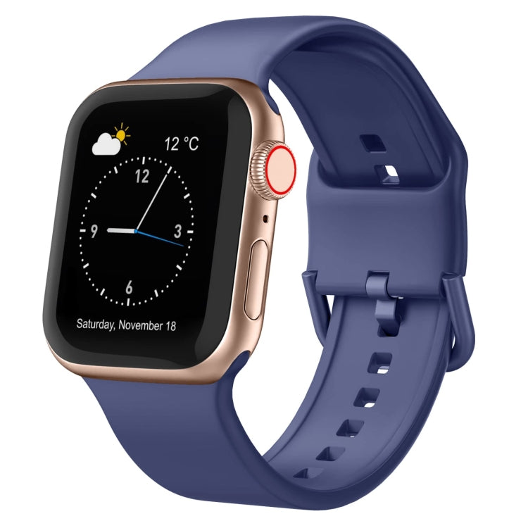 For Apple Watch 42mm Pin Buckle Silicone Watch Band(Violet Gray) - free shipping - PMC TechLife - Order now!