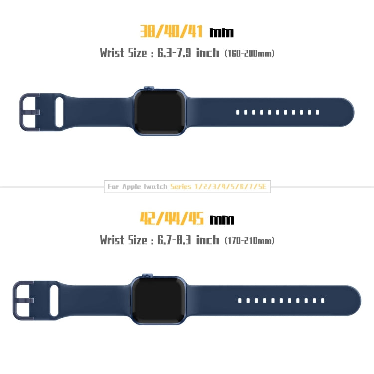 For Apple Watch 38mm Pin Buckle Silicone Watch Band(Abyss Blue) - free shipping - PMC TechLife - Order now!