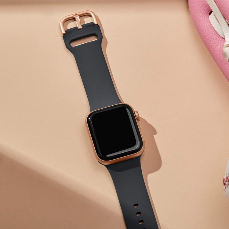 For Apple Watch Series 9 45mm Pin Buckle Silicone Watch Band(Dark Grey) - free shipping - PMC TechLife - Order now!
