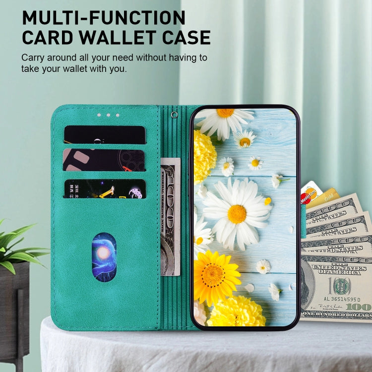 For Motorola Edge 50 Pro Lily Embossed Leather Phone Case(Green) - Motorola Cases by PMC TechLife | Online Shopping South Africa | PMC TechLife | Buy Now Pay Later Mobicred