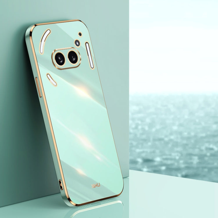 For Nothing Phone 2A XINLI Straight Edge 6D Electroplate TPU Phone Case(Mint Green) - More Brand by XINLI | Online Shopping South Africa | PMC Jewellery | Buy Now Pay Later Mobicred