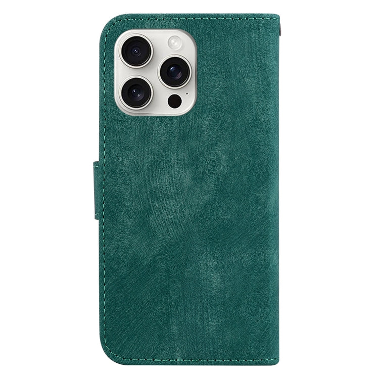 For iPhone 16 Pro Max Little Tiger Embossed Leather Phone Case(Green) - iPhone 16 Pro Max Cases by PMC Jewellery | Online Shopping South Africa | PMC Jewellery | Buy Now Pay Later Mobicred