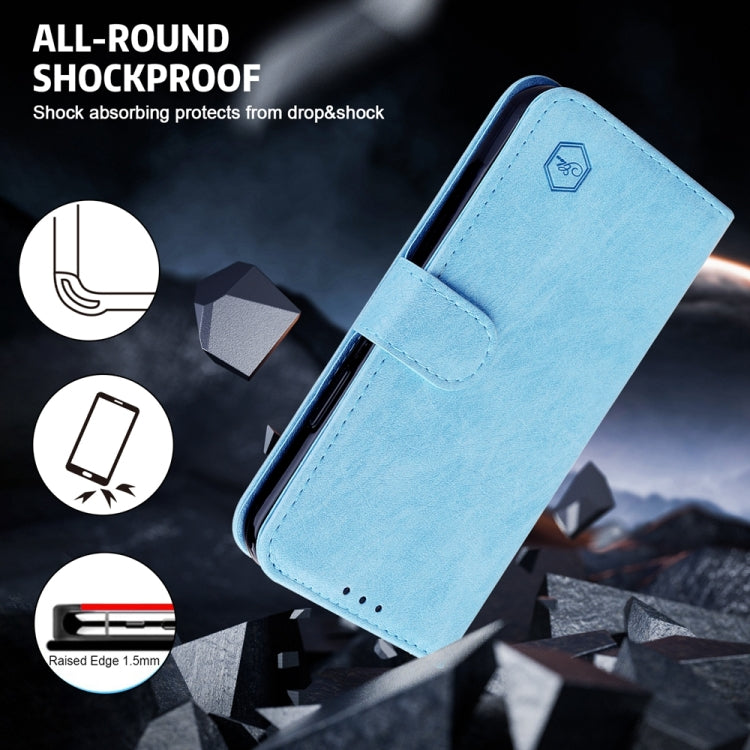 For Google Pixel 9 Pro Skin Feeling Oil Leather Texture PU + TPU Phone Case(Light Blue) - Google Cases by PMC TechLife | Online Shopping South Africa | PMC TechLife | Buy Now Pay Later Mobicred
