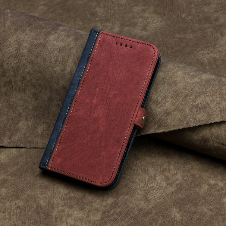 For iPhone 16e Side Buckle Double Fold Hand Strap Leather Phone Case(Red) - iPhone 16e Cases by PMC TechLife | Online Shopping South Africa | PMC TechLife | Buy Now Pay Later Mobicred