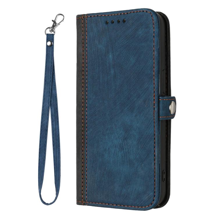 For iPhone 17 Air Side Buckle Double Fold Hand Strap Leather Phone Case(Royal) - free shipping - PMc TechLife - Order now!