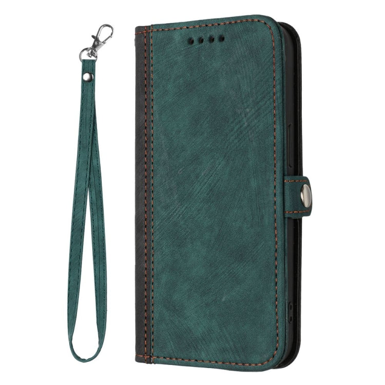 For Motorola Edge 5G 2024 Side Buckle Double Fold Hand Strap Leather Phone Case(Dark Green) - Motorola Cases by PMC Jewellery | Online Shopping South Africa | PMC Jewellery | Buy Now Pay Later Mobicred