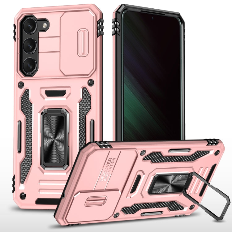For Samsung Galaxy S24+ 5G Armor PC + TPU Camera Shield Phone Case(Rose Gold) - Galaxy S24+ 5G Cases by PMC TechLife | Online Shopping South Africa | PMC TechLife