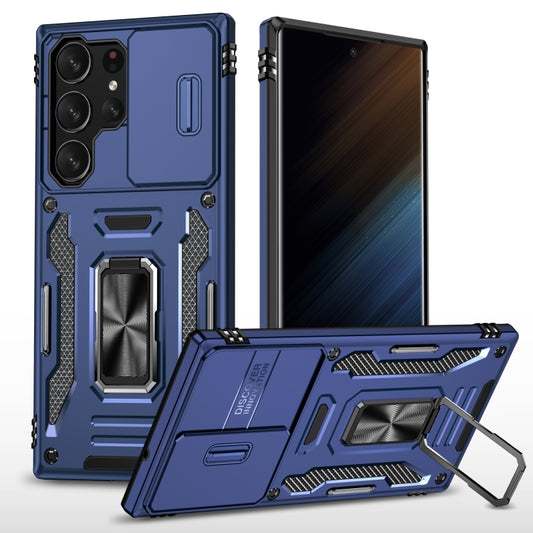 For Samsung Galaxy S24 Ultra 5G Armor PC + TPU Camera Shield Phone Case(Navy Blue) - Galaxy S24 Ultra 5G Cases by PMC Jewellery | Online Shopping South Africa | PMC Jewellery