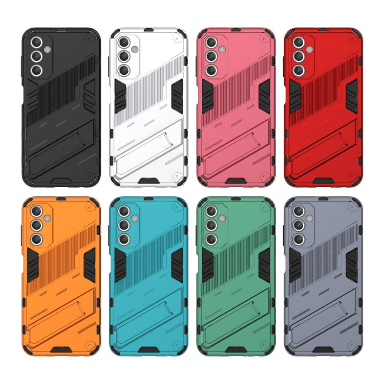 For Samsung Galaxy A25 5G Punk Armor 2 in 1 PC + TPU Shockproof Phone Case with Invisible Holder(Black) - Galaxy Phone Cases by PMC TechLife | Online Shopping South Africa | PMC TechLife