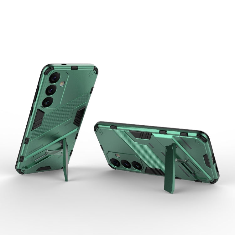 For Samsung Galaxy S24+ 5G Punk Armor 2 in 1 PC + TPU Shockproof Phone Case with Invisible Holder(Green) - Galaxy S24+ 5G Cases by PMC Jewellery | Online Shopping South Africa | PMC Jewellery