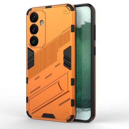 For Samsung Galaxy S24+ 5G Punk Armor 2 in 1 PC + TPU Shockproof Phone Case with Invisible Holder(Orange) - Galaxy S24+ 5G Cases by PMC Jewellery | Online Shopping South Africa | PMC Jewellery