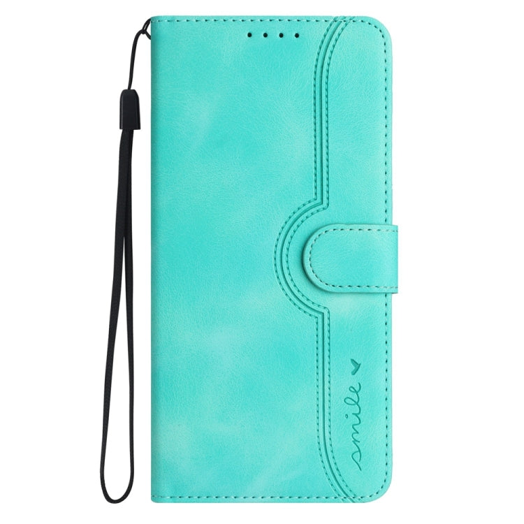 For iPhone 16 Heart Pattern Skin Feel Leather Phone Case(Light Blue) - iPhone 16 Cases by PMC Jewellery | Online Shopping South Africa | PMC Jewellery | Buy Now Pay Later Mobicred