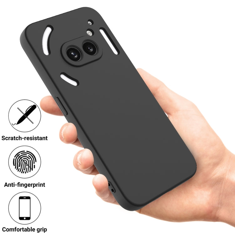For Nothing Phone 2a Pure Color Liquid Silicone Shockproof Phone Case(Black) - More Brand by PMC TechLife | Online Shopping South Africa | PMC TechLife | Buy Now Pay Later Mobicred