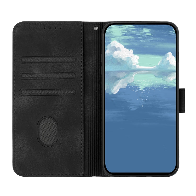 For Huawei Pura 70 Line Pattern Skin Feel Leather Phone Case(Black) - Huawei Cases by PMC Jewellery | Online Shopping South Africa | PMC Jewellery | Buy Now Pay Later Mobicred