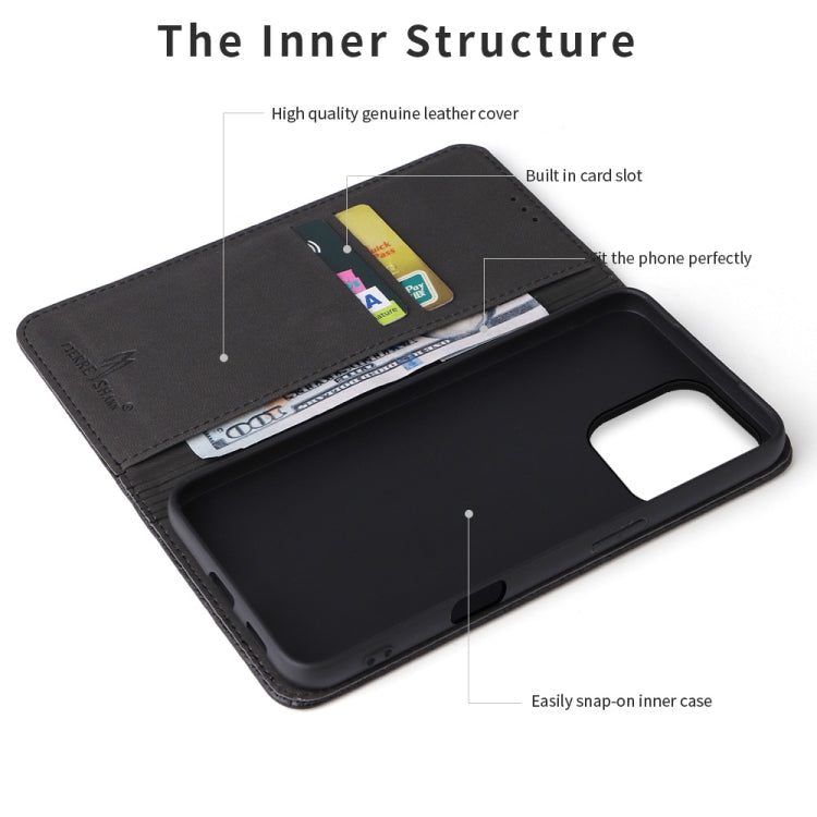 For iPhone 16 Pro Fierre Shann Crocodile Texture Magnetic Genuine Leather Phone Case(Black) - free shipping - PMC Jewellery - Order now!