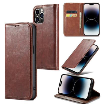 For iPhone 15 Pro Max Fierre Shann Vintage Bark Texture Wallet Leather Phone Case(Brown) - iPhone 15 Pro Max Cases by FIERRE SHANN | Online Shopping South Africa | PMC Jewellery | Buy Now Pay Later Mobicred