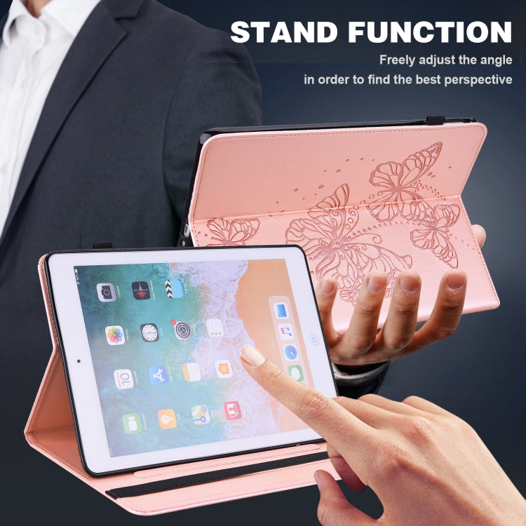For Samsung Galaxy Tab S9 Embossed Butterfly Pattern Leather Tablet Case(Pink) - free shipping - PMC Jewellery - Order now!