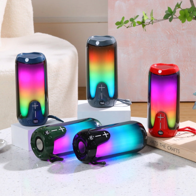 T&G TG651 Portable LED Wireless Bluetooth Speaker Outdoor TWS Subwoofer(Red) - free shipping - PMC Jewellery - Order now!