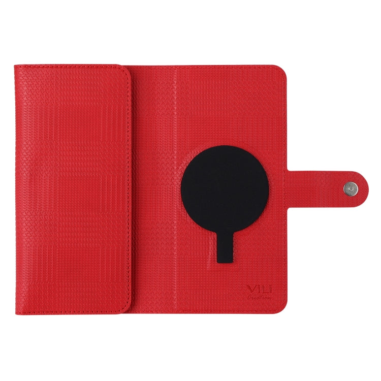 For iPhone 14 Plus ViLi GHB Series MagSafe Magnetic Zipper Leather Phone Case(Red) - iPhone 14 Plus Cases by ViLi | Online Shopping South Africa | PMC Jewellery | Buy Now Pay Later Mobicred