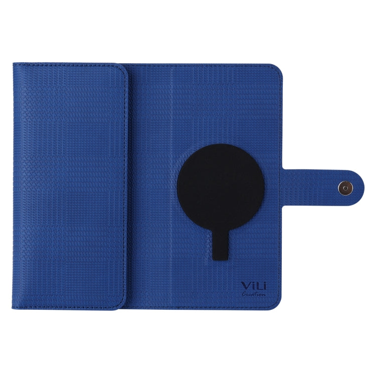 For iPhone 14 Plus ViLi GHB Series MagSafe Magnetic Zipper Leather Phone Case(Blue) - iPhone 14 Plus Cases by ViLi | Online Shopping South Africa | PMC Jewellery | Buy Now Pay Later Mobicred