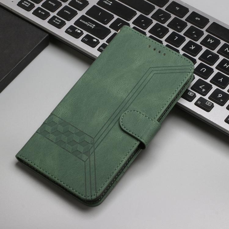 For iPhone 17 Cubic Skin Feel Flip Leather Phone Case(Green) - free shipping - PMc TechLife - Order now!