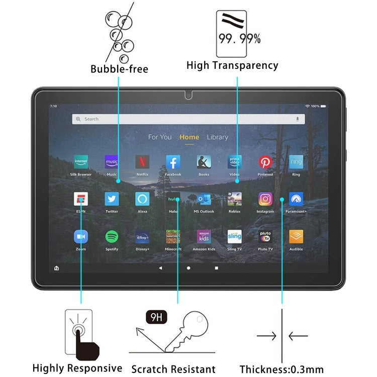 For Amazon Fire HD10 2023 / 2021 9H 0.3mm Explosion-proof Tempered Glass Film - Others by PMC TechLife | Online Shopping South Africa | PMC TechLife | Buy Now Pay Later Mobicred