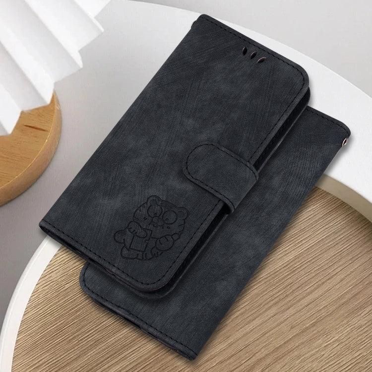 For Google Pixel 9 Pro Little Tiger Embossed Leather Phone Case(Black) - Google Cases by PMC TechLife | Online Shopping South Africa | PMC TechLife | Buy Now Pay Later Mobicred