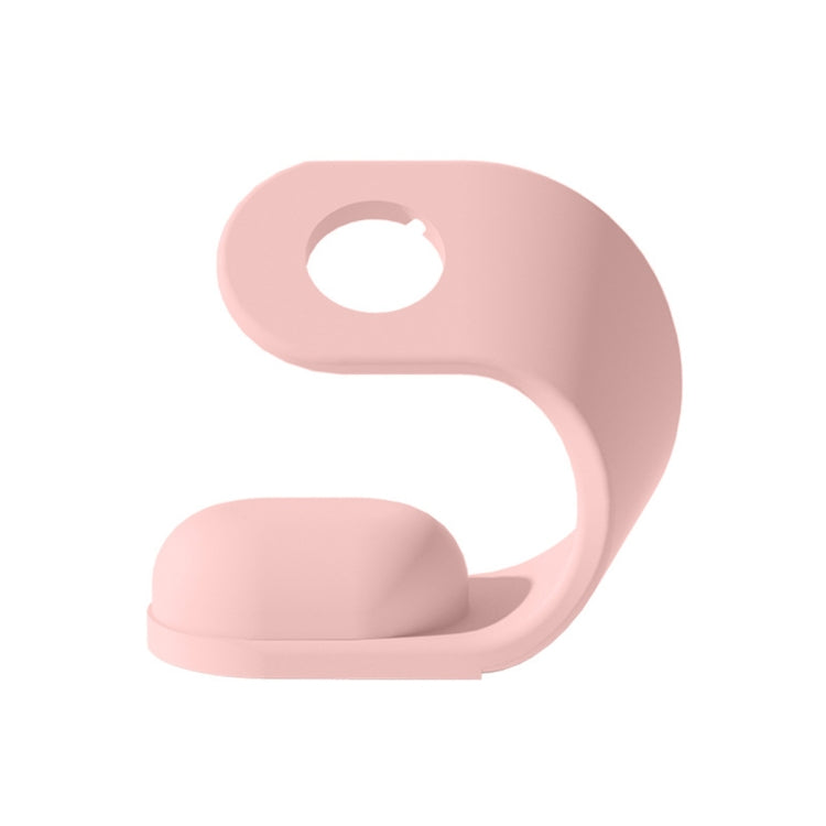 For Apple Watch Series Smart Watch U-shaped Silicone Charging Holder(Pink) - Charger / Holder by PMC Jewellery | Online Shopping South Africa | PMC Jewellery | Buy Now Pay Later Mobicred