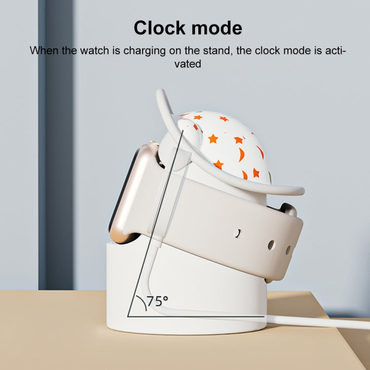 For Apple Watch Series Hat Bear Shaped Silicone Charging Base(Dark Blue) - Charger / Holder by PMC TechLife | Online Shopping South Africa | PMC TechLife | Buy Now Pay Later Mobicred